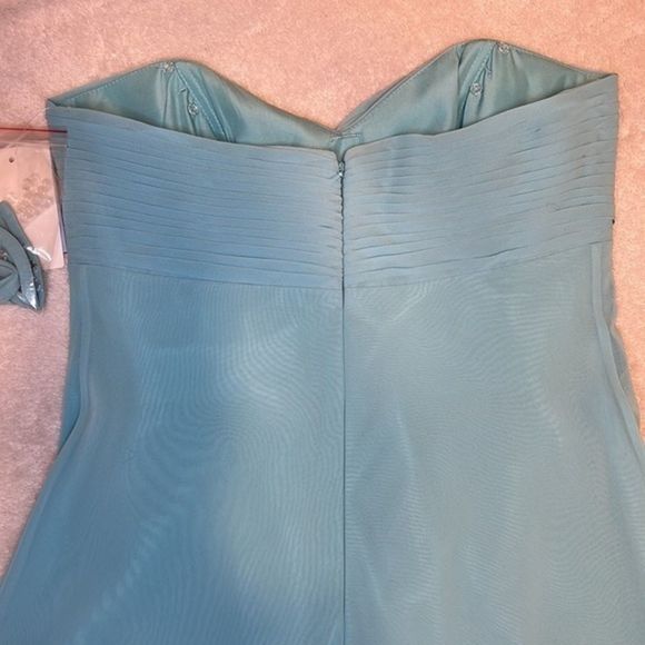 David’s Bridal Strapless Crinkle Chiffon Dress - Picture 12 of 12